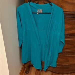 New Directions Vibrant Teal Cardigan